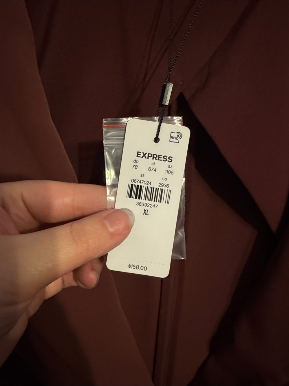 Express Women's Single-Button Blazer - Chestnut Brown - Picture 3 of 4